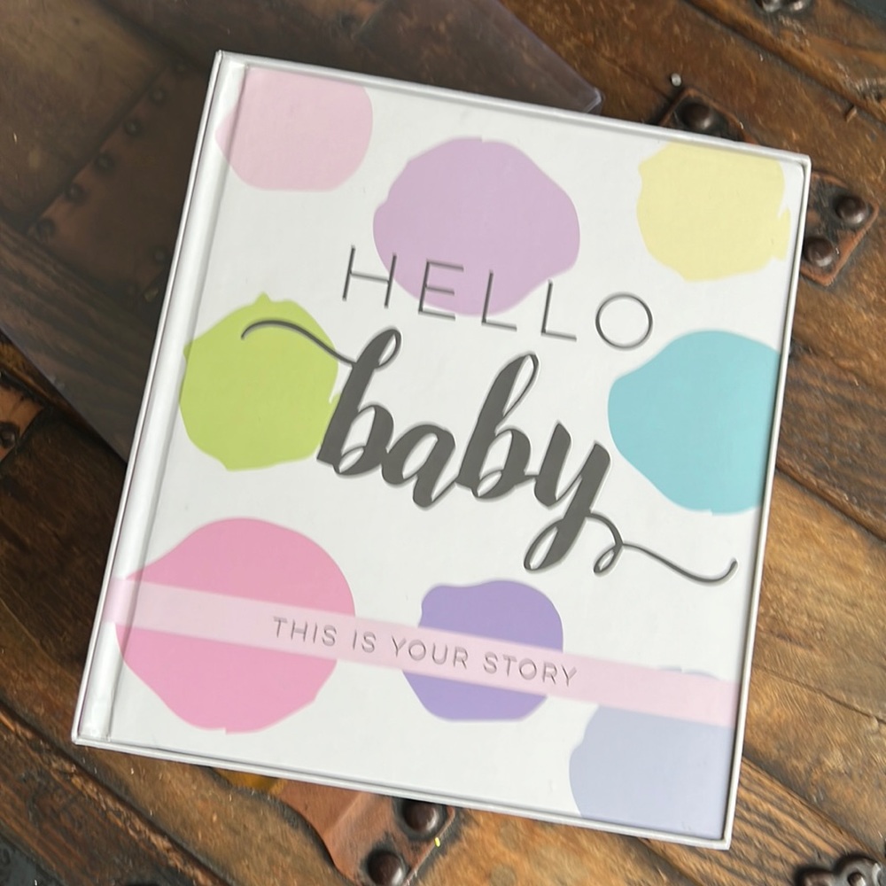 Sticky Bellies Hello Baby Memory Book with Pastel Accents